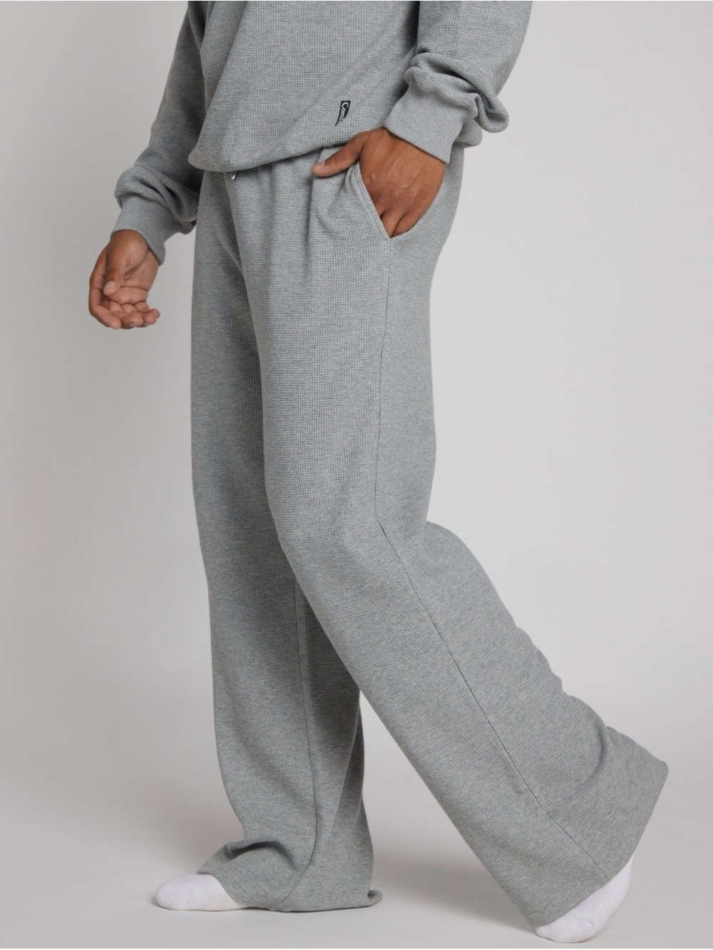 Comfrt Waffle Lounge Pant | Light Heather Gray | XL | NEW - Picture 2 of 6